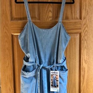 REWASH Brand Belted Denim Jumper Size Large